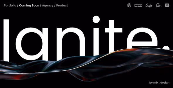 Ignite - 响应式网站维护倒计时HTML5模板