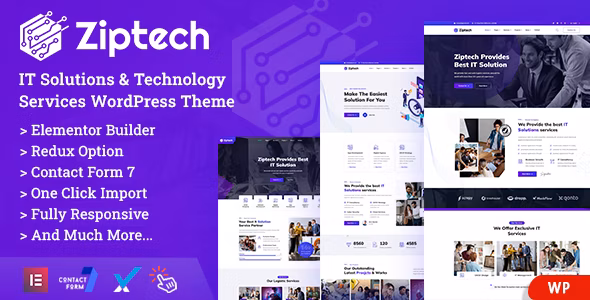 Ziptech - IT 软件开发信息技术 WordPress 模板