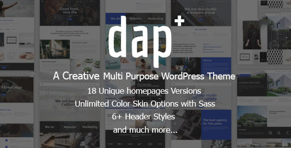 Dap - 创意多用途企业网站模板 WordPress 主题