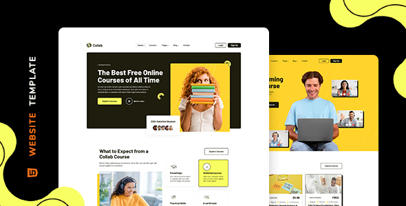  Collab - HTML template for online learning online course training website