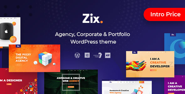 Zix - 网站开发数字作品设计WordPress模板