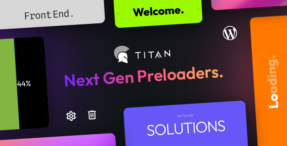 Titan Preloaders - 预加载程序页面转换加载中WordPress插件