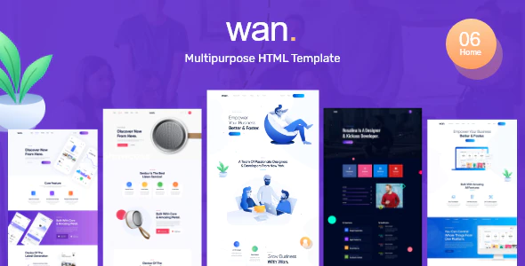 Wan - 餐饮企业展示网站HTML5模板