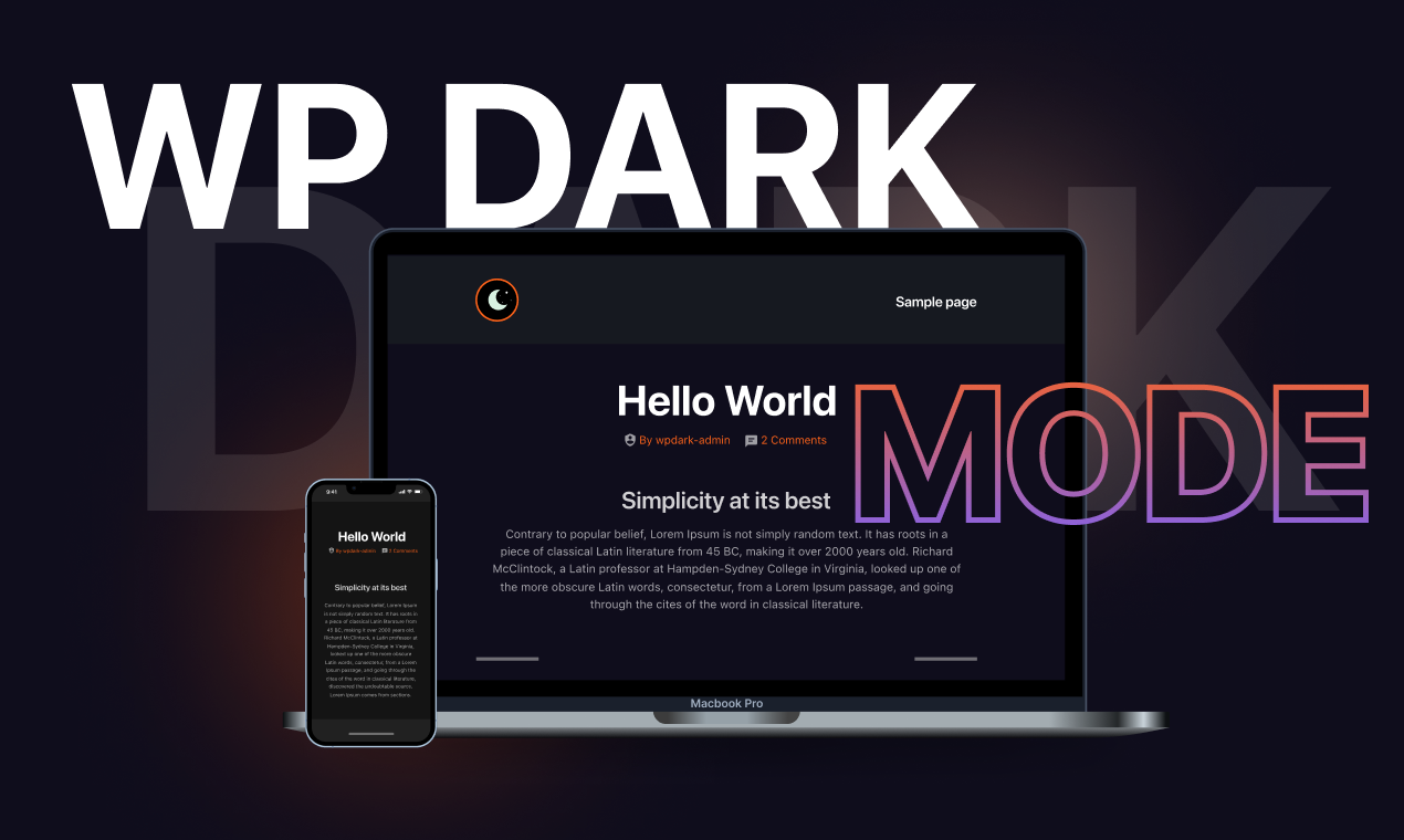 WP Dark Mode Ultimate - 黑夜白昼模式WordPress插件