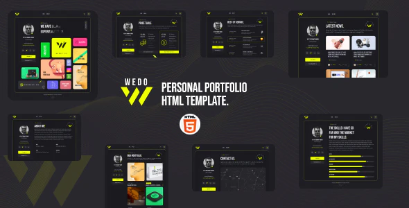 Wedo - 创意个人简历作品展示网站HTML模板