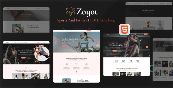Zoyot - 健身体育锻炼健身房网站HTML模板