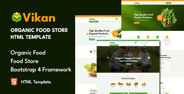 Vikan - 绿色生态有机食品网站 HTML 模板