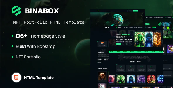 Binabox - NFT 区块链元宇宙网站HTML模板