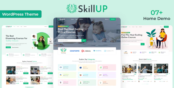  SkillUp - WordPress template for online education and training website