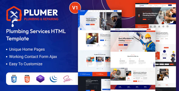 Plumer - 家政水电维修服务网站 HTML 模板