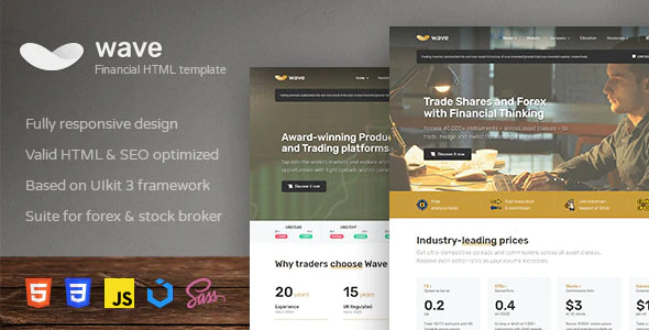 Wave - 金融理财保险行业网站HTML模板