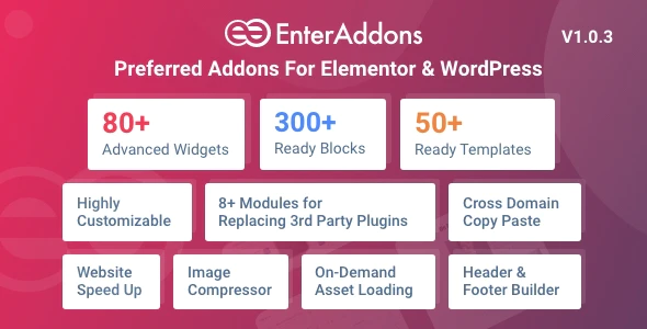 Enter Addons Pro - 可视化编辑器插件Elementor扩展