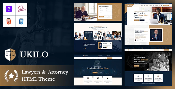 Ukilo - 响应式律师事务所法律援助网站HTML5模板