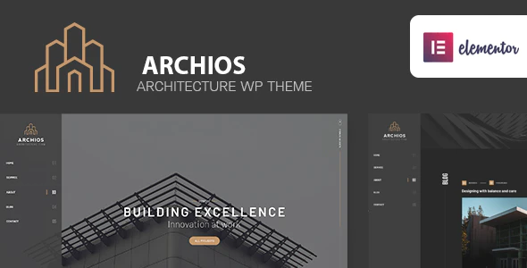 Archios - 单页建筑艺术展示网站WordPress模板