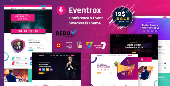  Eventrox - WordPress template for event conference exhibition seminar website