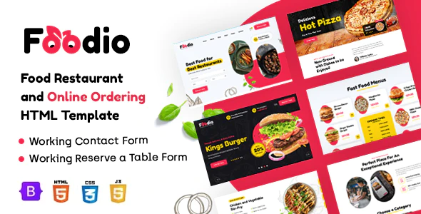 Foodio - 响应式餐饮美食快餐网站 HTML 模板