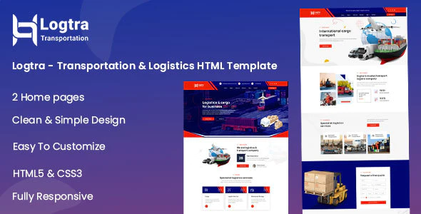 Logtra - 简约运输物流仓储网站HTML模板