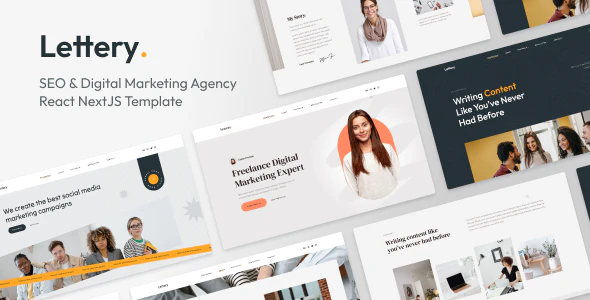  Letter - React NextJS template of digital marketing agency website