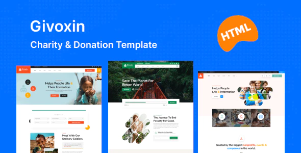 Givoxin - 响应式慈善公益捐赠网站 HTML 模板