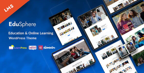 EduSphere - 教育培训线上课程网站WordPress模板