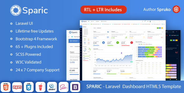 Sparic - Laravel 项目后台管理模板