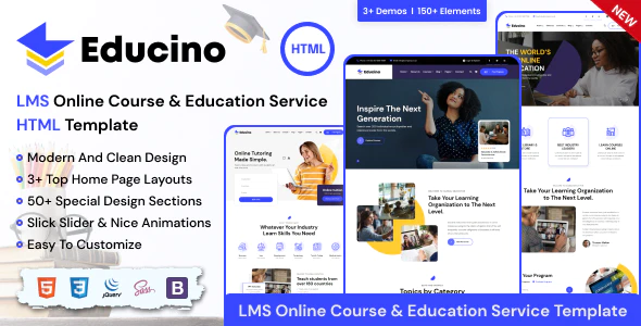 Educino - LMS 在线教育培训网课HTML模板