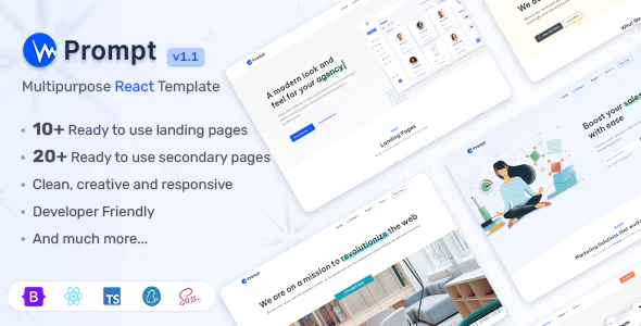  Prompt - Modern Fashion Multi purpose React Website Template