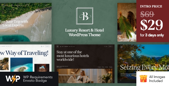  Belicia - WordPress template for responsive hotel travel home stay website