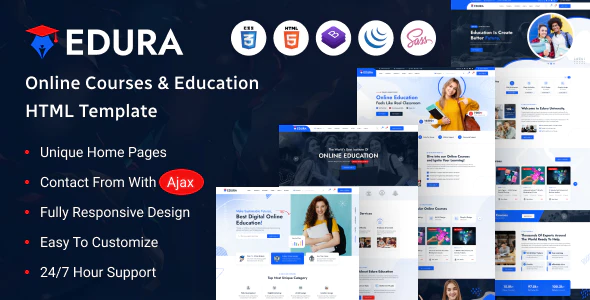 Edura - 网课在线教育培训网站 HTML 模板