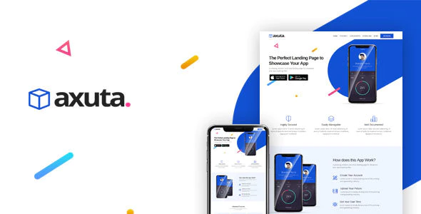 Axuta - App 应用程序着陆页网站HTML模板