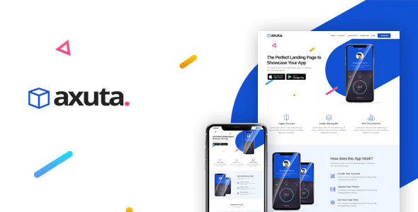  Axuta - App landing page website HTML template