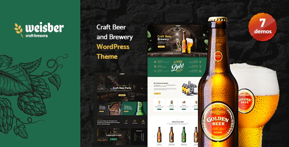  Weisber - Winery Beer House Winery Website WordPress Template