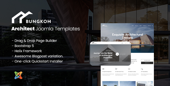 Bungkoh - 建筑装修设计施工网站Joomla模板