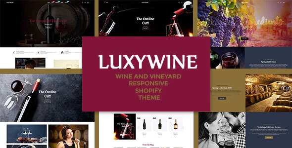  Luxywine - Shopify template for e-commerce foreign trade of creative wine chateau