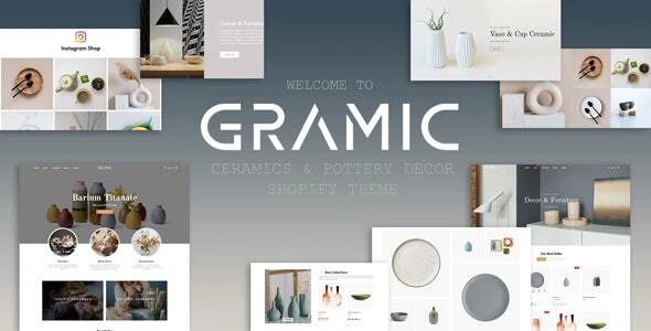  Gramic - Shopify template for ceramic tableware e-commerce website