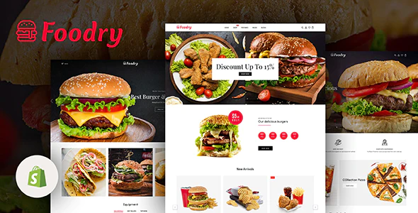  Foodry - Restaurant Food Responsive Enterprise Website Shopify Template