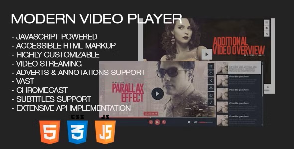 Modern Video Player for Wordpress - 功能强大的视频和音频播放器